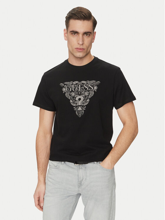 Guess Тишърт M5GI16 K8FQ4 Черен Regular Fit за Мъже цена