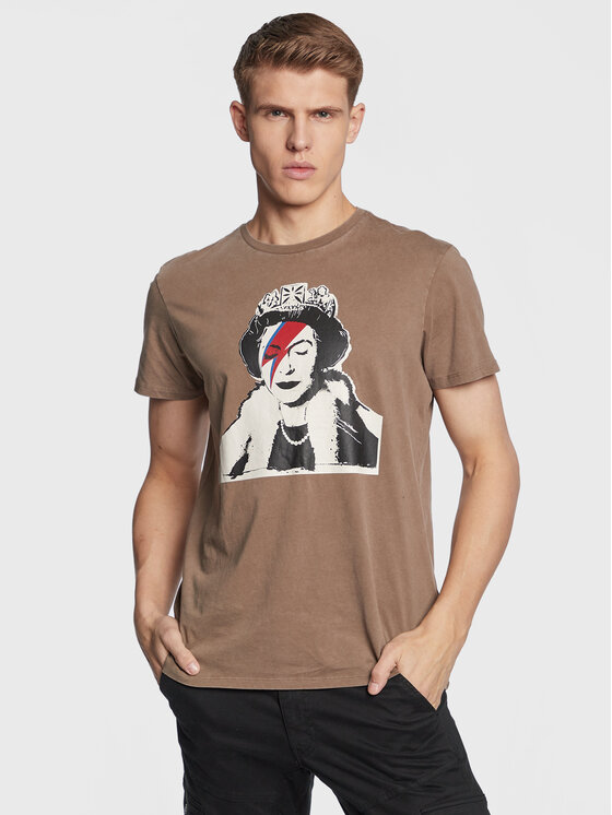 Guess Тишърт Queen M3RI1U KBDL0 Кафяв Regular Fit за Мъже цена