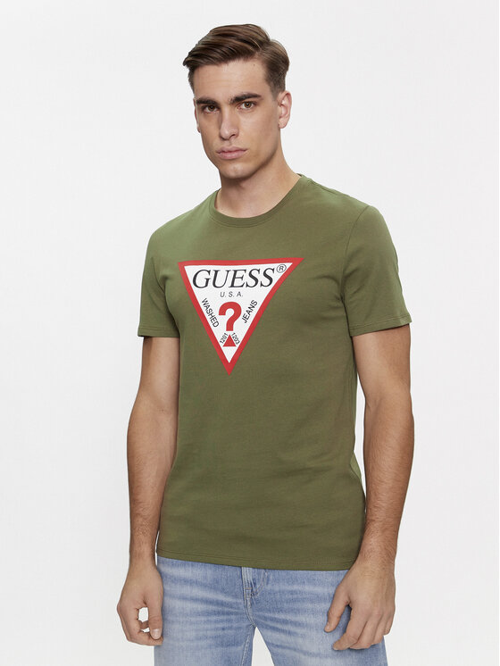 Guess Тишърт Logo M2YI71 I3Z14 Зелен Slim Fit за Мъже цена