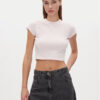 HUGO Тишърт Dome_B 50537247 Розов Cropped Fit за Жени цена