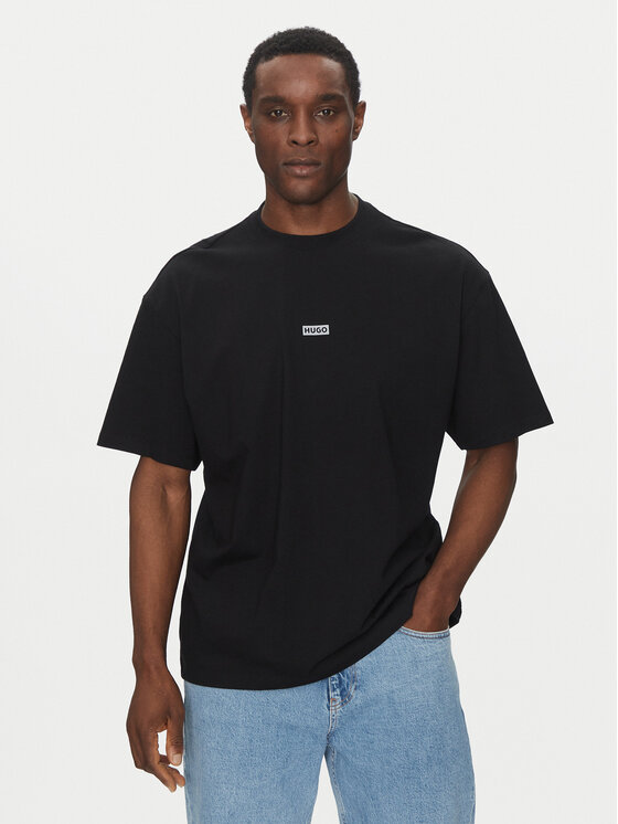 HUGO Тишърт Nalono 50509776 Черен Loose Fit за Мъже цена