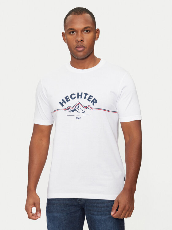 Hechter Paris Тишърт 75014 142919 Бял Regular Fit за Мъже цена