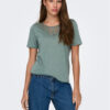 JDY Тишърт Dodo 15296235 Зелен Regular Fit за Жени цена