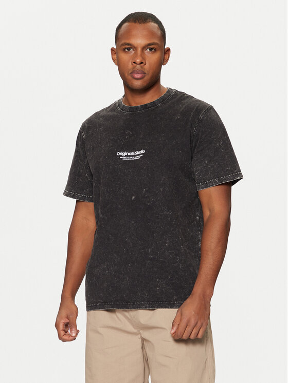 Jack&Jones Тишърт Vesterbro 12256715 Черен Relaxed Fit за Мъже цена