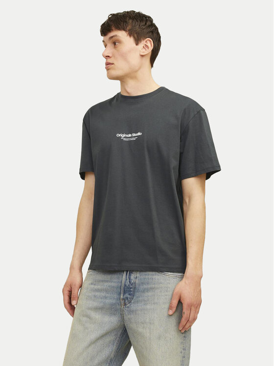 Jack&Jones Тишърт Vesterbro 12240121 Сив Relaxed Fit за Мъже цена