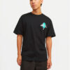Jack&Jones Тишърт Jorfrutti 12256926 Черен Wide Fit за Мъже цена