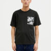 Jack&Jones Тишърт Split 12272995 Черен Regular Fit за Мъже цена