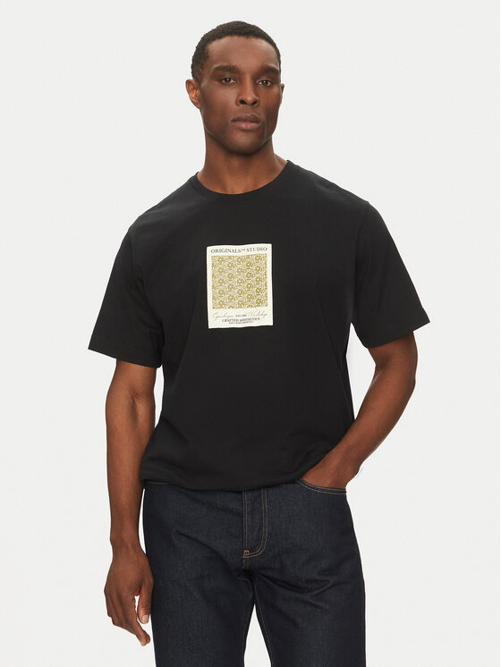 Jack&Jones Тишърт Islington 12273019 Черен Loose Fit за Мъже цена