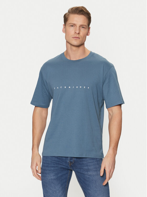 Jack&Jones Тишърт Star 12234746 Зелен Relaxed Fit за Мъже цена