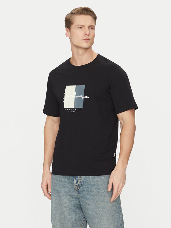 Jack&Jones Тишърт Frederiksberg 12278266 Черен Regular Fit за Мъже цена