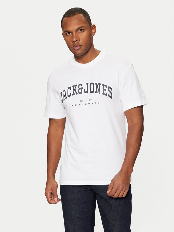 Jack&Jones Тишърт 12257579 Бял Relaxed Fit за Мъже цена