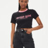 Juicy Couture Тишърт Dump Him JCWCT23314 Черен Slim Fit за Жени цена