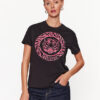 Just Cavalli Тишърт 75PAHF01 Черен Regular Fit за Жени цена