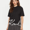 KARL LAGERFELD Тишърт A1W17013 Черен Relaxed Fit за Жени цена