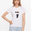 KARL LAGERFELD Тишърт Ikonik 2.0 Karl 230W1700 Бял Regular Fit за Жени цена