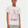 KARL LAGERFELD Тишърт 245W1713 Бял Regular Fit за Жени цена