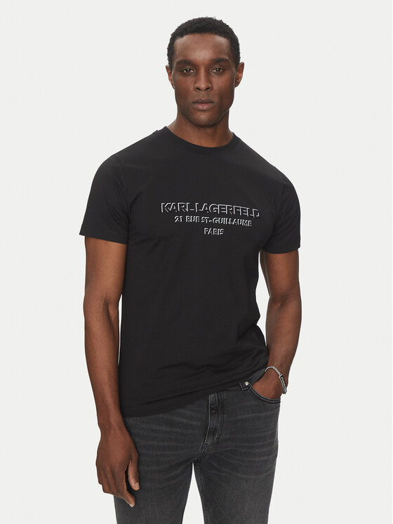 KARL LAGERFELD Тишърт 755063 552241 Черен Regular Fit за Мъже цена