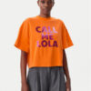 LOLA CASADEMUNT Тишърт LS2515054 Оранжев Relaxed Fit за Жени цена