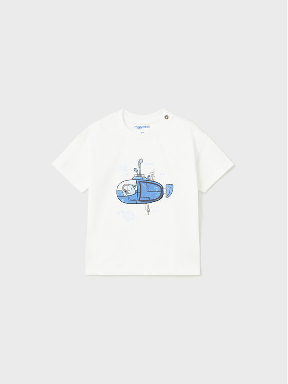 Mayoral Тишърт 1029 Бял Regular Fit за Момчета цена
