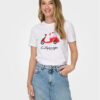 ONLY Тишърт Kita 15316574 Бял Regular Fit за Жени цена