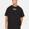 Off-White Тишърт OMAA038F22JER0071001 Черен Regular Fit цвят на ниска цена