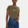 Pepe Jeans Тишърт New Virginia PL505202 Зелен Slim Fit за Жени цена