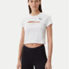 Puma Тишърт Ess Cut-Out 631164 Бял Slim Fit за Жени цена