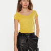 Sisley Тишърт 3TNHL4007 Жълт Regular Fit за Жени цена