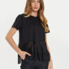 TWINSET Тишърт 242TT2470 Черен Regular Fit за Жени цена