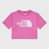 The North Face Тишърт Crop Easy NF0A83EU Розов Regular Fit за Момичета цена