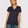 Tommy Hilfiger Тишърт Heritage V-Neck Tee WW0WW24969 Тъмносин Regular Fit за Жени цена