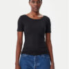 Tommy Hilfiger Тишърт WW0WW37866 Черен Slim Fit за Жени цена