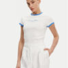 Tommy Hilfiger Тишърт WW0WW44581 Екрю Slim Fit за Жени цена