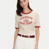 Tommy Hilfiger Тишърт Varsity Ringer WW0WW42585 Бежов Regular Fit за Жени цена