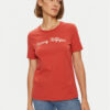 Tommy Hilfiger Тишърт Script WW0WW42589 Червен Regular Fit за Жени цена