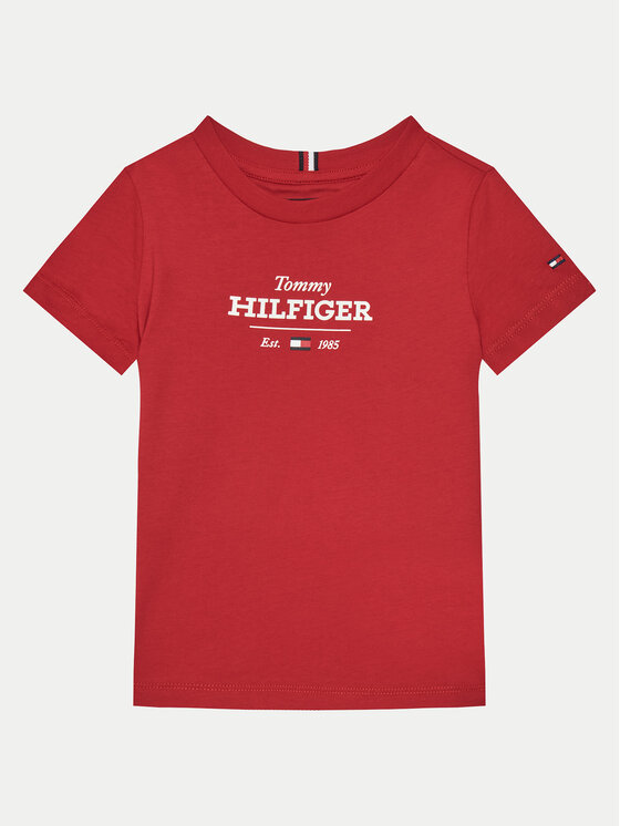 Tommy Hilfiger Тишърт KB0KB09356 M Червен Regular Fit за Момчета цена
