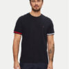 Tommy Hilfiger Тишърт Global Stripe MW0MW38078 Тъмносин Regular Fit за Мъже цена