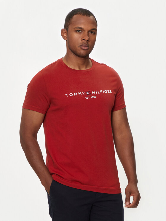 Tommy Hilfiger Тишърт Logo MW0MW11797 Червен Regular Fit за Мъже цена
