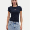 Tommy Jeans Тишърт Tjw Slim Essential Logo 2 Tee DW0DW20316 Тъмносин Regular Fit за Жени цена