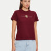 Tommy Jeans Тишърт Crest Linear DW0DW18795 Бордо Regular Fit за Жени цена