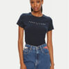 Tommy Jeans Тишърт Linear DW0DW18398 Тъмносин Slim Fit за Жени цена