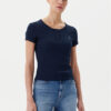 Tommy Jeans Тишърт DW0DW19502 Тъмносин Slim Fit за Жени цена