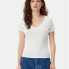 Tommy Jeans Тишърт DW0DW20458 Бял Slim Fit за Жени цена