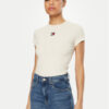 Tommy Jeans Тишърт DW0DW20463 Бежов Slim Fit за Жени цена