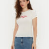 Tommy Jeans Тишърт DW0DW19435 Екрю Slim Fit за Жени цена