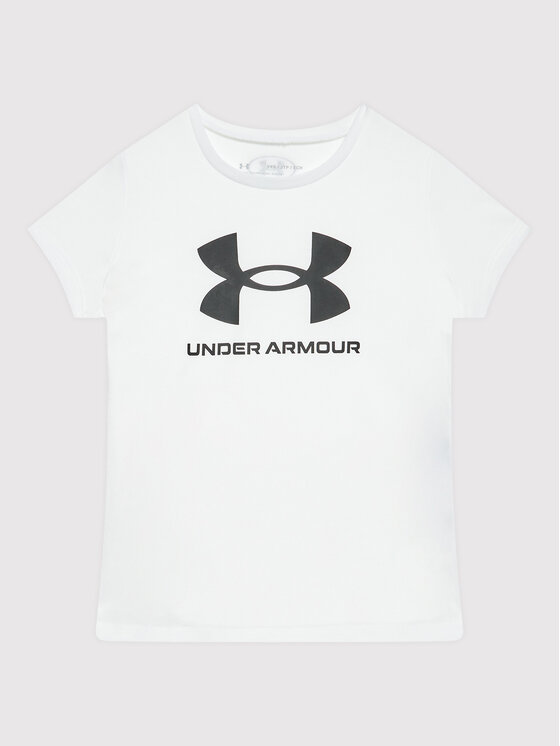 Under Armour Тишърт Ua Sportstyle Graphic 1361182 Бял Loose Fit за Момичета цена