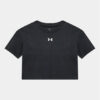 Under Armour Тишърт Ua Crop Sportstyle Logo Ss 1380878 Черен Loose Fit за Момичета цена