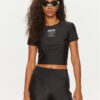 Versace Jeans Couture Тишърт 76HAH602 Черен Slim Fit за Жени цена