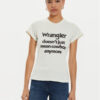 Wrangler Тишърт Shrunken Band 112356451 Бял Slim Fit за Жени цена