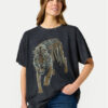 Wrangler Тишърт 112356445 Черен Oversize за Жени цена